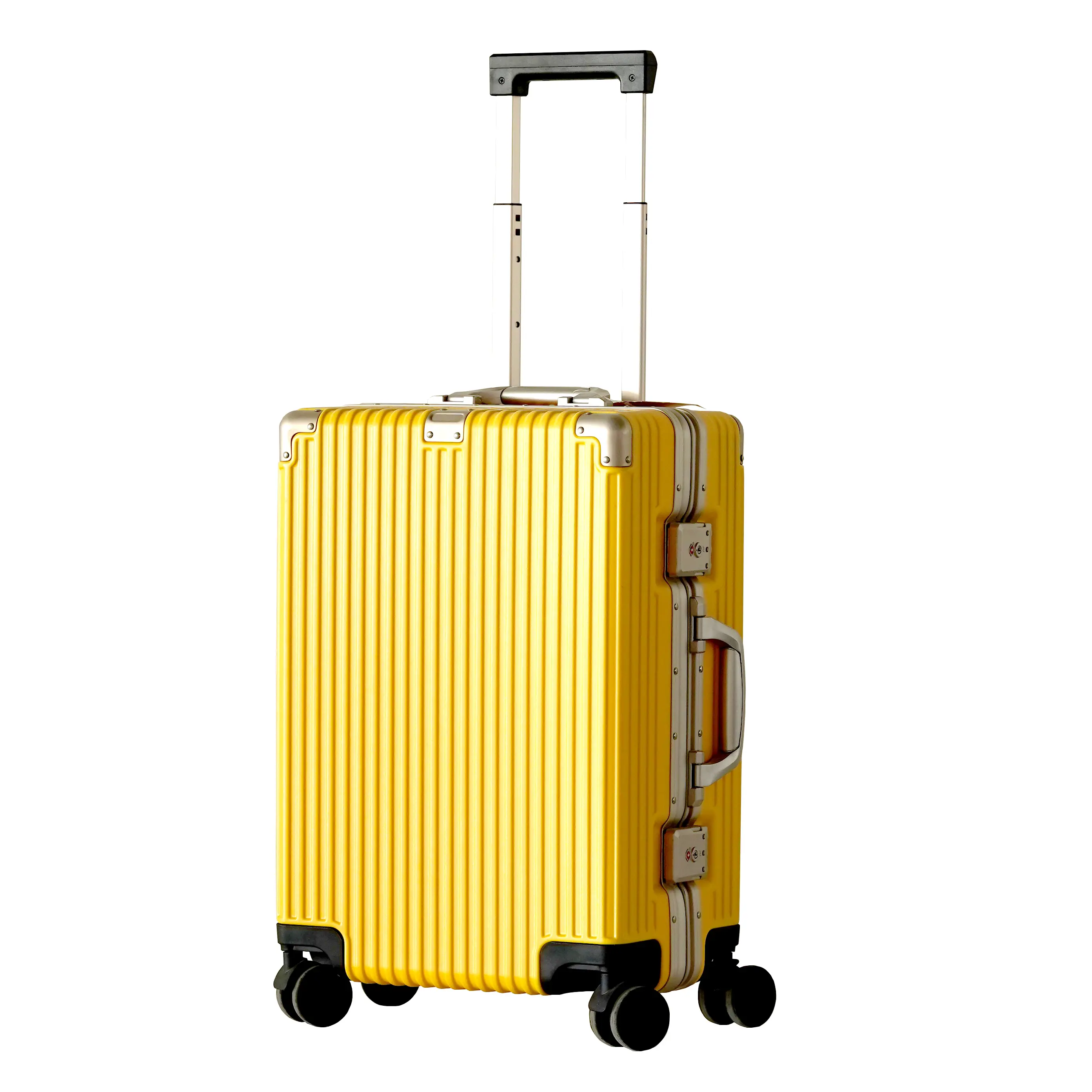 Nuovo Set di valigie per valigie da viaggio a 360 gradi con telaio in plastica in alluminio con guscio rigido in abs