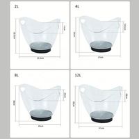 Ventes Flash : Seau à Glace Carré LED 8L Personnalisable en PP/PS Écologique pour Whisky, Vin, Bière – Idéal KTV, Soirées, Boîtes de Nuit, Bars