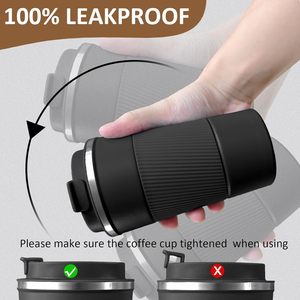 FAYREN Tasse isotherme en acier inoxydable 380 ml, gobelet de voyage pour café avec manchon en silicone, tasse thermique multicolore - Product Image 4