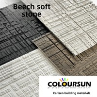 Stone-Texture Sawn Wood Panels Luban-Style Wooden Boards Wood Grain Pattern Novel Indoor/Outdoor Wall Cladding Decoration