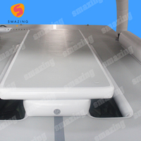 Île flottante gonflable d'été en PVC certifiée EN14960, couleur personnalisée, plateforme de loisirs et de divertissement en plein air