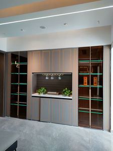 Walnut <b>Sideboard</b> Customized Size Restaurant Furniture Solid Wood Material Environmental Protection - Product Image 3