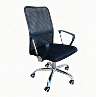 Chaise de bureau Alibaba entièrement en maille, dossier moyen, pivotante à 360 degrés, réglable, pour la maison