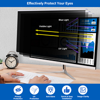 Protecteur d'écran de confidentialité en acrylique suspendu amovible Protection des yeux anti-UV pour moniteurs d'ordinateur