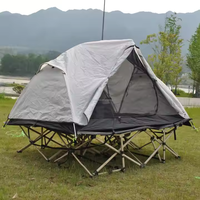 Tente de lit de randonnée ultralégère pour 2 personnes Tente de sol en tissu Oxford avec structure d'une chambre Conception légère sans lit