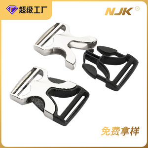 Hebilla de doble punta de aleación de zinc de 38 mm, plateada, resistente al desgaste, para accesorios de correas de bolsos y cinturones - Product Image 5