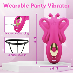 Culotte vibrante connectée à l'application, vibromasseur clitoridien féminin en silicone, vibromasseur papillon invisible, jouets sexuels - Product Image 4