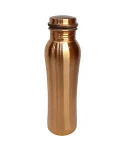 Bouteille d'eau en cuivre d'approvisionnement en gros avec finition martelée bouteille d'eau de yoga - Product Image 2