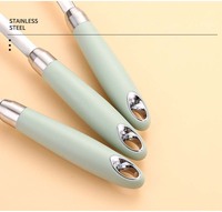 Ensemble d'ustensiles et d'accessoires de cuisine nordiques en acier inoxydable et silicone pour la préparation des aliments à la maison