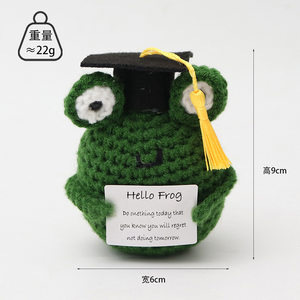 H-Card de remise de diplôme grenouille + noir