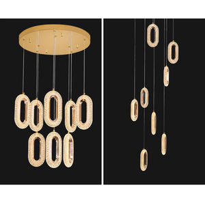 Candelabro <span class=keywords><strong>de</strong></span> cristal para escaleras, moderno, clásico, para vestíbulo <span class=keywords><strong>de</strong></span> hotel, sala <span class=keywords><strong>de</strong></span> estar - Product Image 4