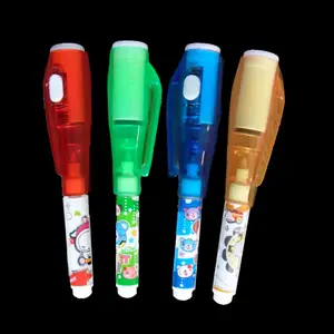 Mini formato Invisibile di arte giocattolo per i bambini spy game uso di sicurezza Educativi penna rivelatore di denaro penna Magica con la luce UV