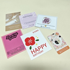 Tarjeta <span class=keywords><strong>de</strong></span> Papel Personalizada para Fiestas <span class=keywords><strong>de</strong></span> Cumpleaños y Bodas, Varias Tarjetas Impresas con su <span class=keywords><strong>Propio</strong></span> <span class=keywords><strong>Diseño</strong></span>, Tarjeta <span class=keywords><strong>de</strong></span> Agradecimiento/Invitación/Joyas - Product Image 2