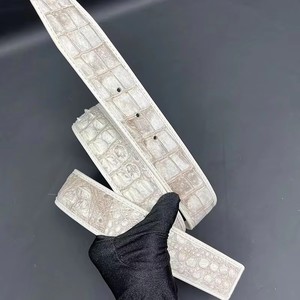 Rc46 cá sấu an toàn khóa Tây chastity lông công cụ chạy sang trọng tùy chỉnh thiết kế thắt lưng cho nam giới phòng tập thể dục phụ kiện vành đai da - Product Image 2