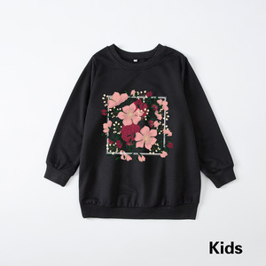 Personnalisé automne correspondant famille chemise grande fleur imprimé sweat-shirt maman <span class=keywords><strong>papa</strong></span> et moi vêtements privé impression Logo vêtements - Product Image 6