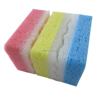 Éponge de bain et de douche en gros, grande taille, en loofah, écologique, personnalisée, bleue, en PE, pour le corps, filet exfoliant