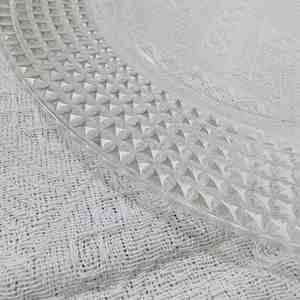 Assiette de présentation moderne transparente en plastique argenté pour fêtes et événements à domicile - Product Image 3
