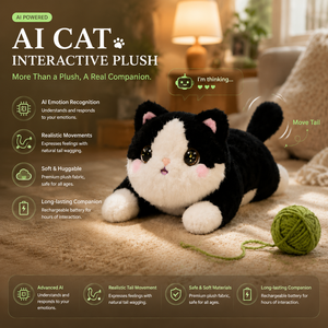 Innovative Smart AI <b>interactive</b> <b>Cat</b> plush <b>toy</b> talking plush <b>toys</b> 8 UI display eyes companion plush for baby - Product Image 5