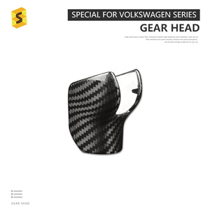 Es Dry Real Black pomello del cambio in fibra di carbonio coperchio del pomello del cambio automatico per Vw Passat T-Cross Polo Tayron <span class=keywords><strong>Tacqua</strong></span> - Product Image 2