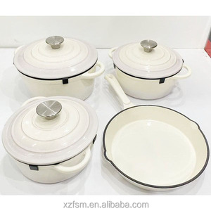 Ensemble de casseroles multifonctionnel <span class=keywords><strong>et</strong></span> facile à nettoyer, casseroles <span class=keywords><strong>et</strong></span> marmites à <span class=keywords><strong>soupe</strong></span>, ustensiles de cuisine, ensemble de casseroles en fonte émaillée - Product Image 5