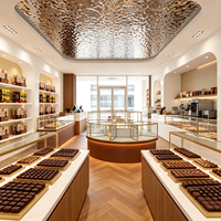Vitrine à chocolat multifonctionnelle de luxe personnalisée avec éclairage LED, design écologique pour les magasins de détail commerciaux - Outre-mer