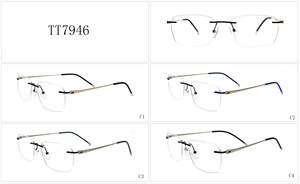 Occhiali da Vista Uomo Senza Montatura Rettangolari Piccoli Stile Retrò Moda 2026 con Logo Personalizzato - Product Image 6