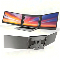 Écrans doubles étendus pour ordinateurs portables de 15,6 pouces, moniteurs LCD externes triples portables, conception mince, branchement et utilisation immédiats, ordinateur portable de jeu
