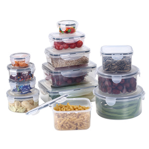 16 Pack Set Kitchen Microwave Refrigerator <b>Plastic</b> With Easy Snap Lids Food Storage <b>Container</b> - Product Image 1