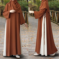 Nouvelle Conception Abaya Personnalisée Mode Pudique Robe Musulmane Dame de Dubaï Vente en Gros Turque Vêtement Islamique Abaya Fermée