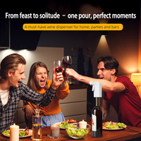 Nouveau Distributeur de Vin Intelligent à Induction Transfrontalier en Plastique, Verseur, Carafe et Aérateur Automatique à Commande Tactile, Rechargeable par USB