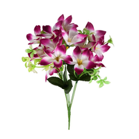 Commandez 18 arrangements de petites lys en soie réalistes en bouquets pour la Saint-Valentin et les projets de décoration de jardins/espaces extérieurs
