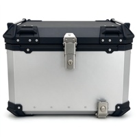 Top case de moto verrouillable, boîte arrière en aluminium CNC, rangement pour casque et bagages pour motos