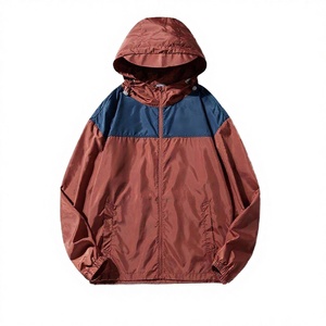 Summer Casual Zipper Hooded UV Sunproof Thin <b>Lightweight</b> <b>Jacket</b> for <b>Men</b> and Women Two Tones Finished - Product Image 3