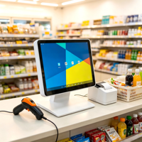 Terminal de point de vente tout-en-un avec écran tactile Android 10,1 pouces, caisse enregistreuse, terminal de point de vente pour magasin de détail, restaurant