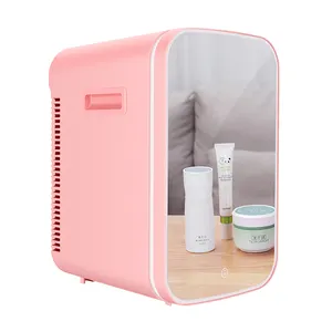 Réfrigérateur de soins de peau électrique à usage domestique, Mini réfrigérateur Portable réfrigérateur cosmétique avec miroir lumière LED 16l
