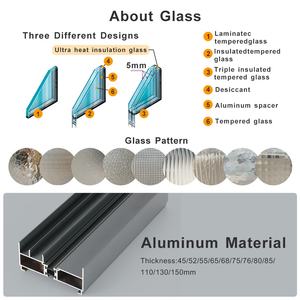 Fenêtre <span class=keywords><strong>de</strong></span> balcon coulissante intelligente en aluminium et verre, insonorisée, électrique, verticale et rétractable - Product Image 5