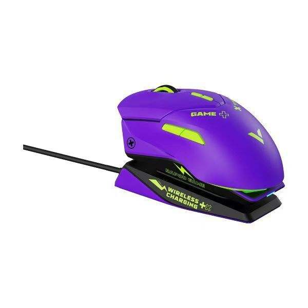 Vt90pro เมาส์ไร้สายฐาน vpr6 (สีดำสีม่วงสีเขียว)