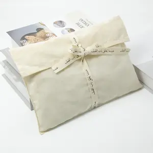 Cotton Envelope Gift Packaging Cloth Dust Bag White Luxury Jewelry Cosmetic Envelope Dust Bag Organic Recycled Cotton Dust Bag