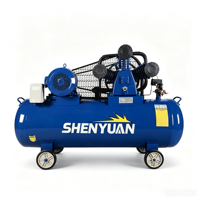 Compresseur d'air portable haute puissance Shenyuan 5,5/7,5 kW, refroidi par air, lubrifié, entraîné par courroie, avec moteur 670/900 L/min