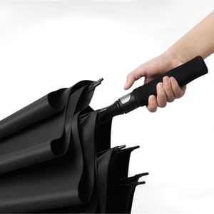 Personal Advertising Custom Fashion Uv Protection Doublecanopy <b>Windproof</b> Black Golf Rain <b>Umbrella</b> With Logo Printing - Product Image 5