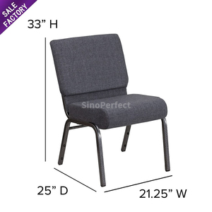 Wholesale Popular Customized Luxury Stacking Theater Seating Church Banquet Wedding Event Church Chairs with Metal <b>Frame</b> - Product Image 2