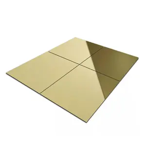 201 304 316 316l 409 Cold Rolled Gold Colored Mirror Stainless Steel Plate Price