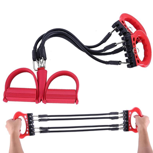 Home Gym Fitness Combo Set Push-up Stand Abdominal Wheel Chest Expander Resistance <b>Band</b> Full Body <b>Workout</b> Training Equipment - Product Image 6