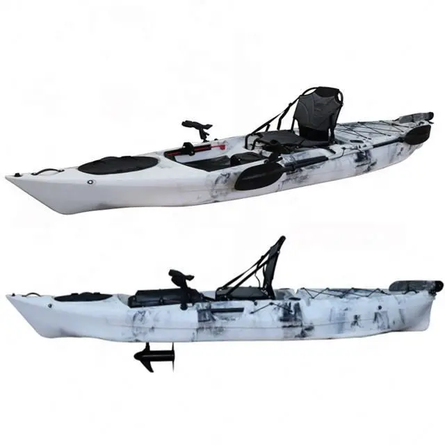 2022 Kayak Canoa Sit on Top Motor Kayak eléctrico con Motor eléctrico de arrastre, Motor de chorro de pesca Kayak PVC Tarpaulin Kano 5 piezas