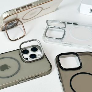 Coque de téléphone magnétique en matériau PC <span class=keywords><strong>allemand</strong></span> pour iPhone 17 Pro Max, rigide et transparente avec béquille pour appareil photo - Product Image 2