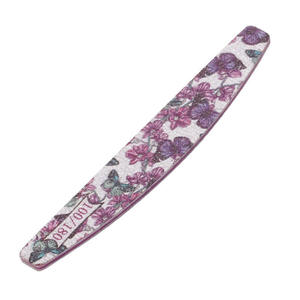 Lima de uñas de doble cara con estampado de mariposa, tipo media luna, gran venta, grano 100/180, ideal para salón, tienda o uso personal. - Product Image 5