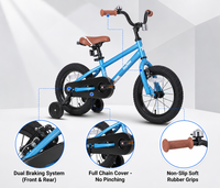 Vélo pour enfants OEM personnalisé 16 18 pouces, cadre de haute qualité, marque privée, prix de gros pour les vendeurs en ligne, export