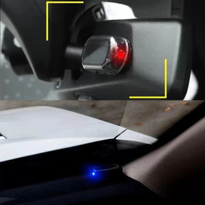 Luz de Seguridad para Automóvil, Alimentada por Energía Solar, Simulación de Alarma, Advertencia Inalámbrica Antirrobo, Lámpara de Precaución LED Intermitente Simulada - Product Image 4