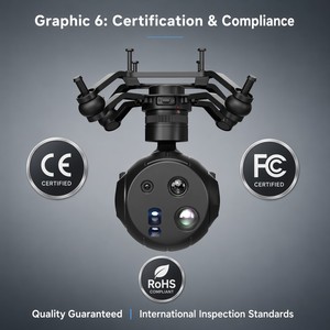 SIYI UniPod MT11 Stabilisateur 3 axes avec capteur quadruple, 4K HD, thermique et télémètre laser pour inspection, cartographie et relevés aériens par drone - Product Image 6