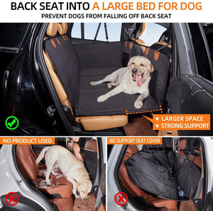 Erweiterter Hunde-Autositzbezug für Rücksitz Extra Groß mit Sicherheitsgurt Harter Boden Auto-Rücksitzverlängerung für Hunde Passend für Alle Autos - Product Image 4